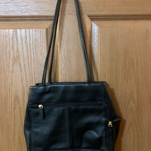 Giani Bernini Black Genuine Leather Shoulder Bag